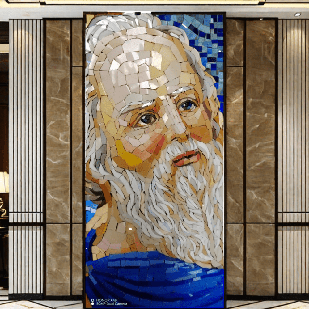 Tranh khảm mảnh nhỏ thủ công trang trí hành lang phòng khách hiện đại sang trọng - Daisan Store