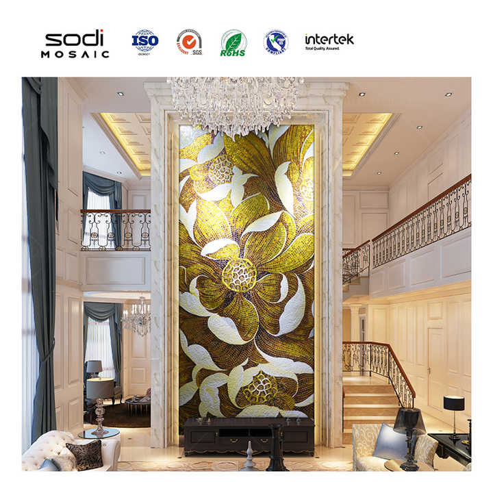 Tranh khảm pha lê mạ vàng hoa nghệ thuật thủ công cao cấp - Daisan Store