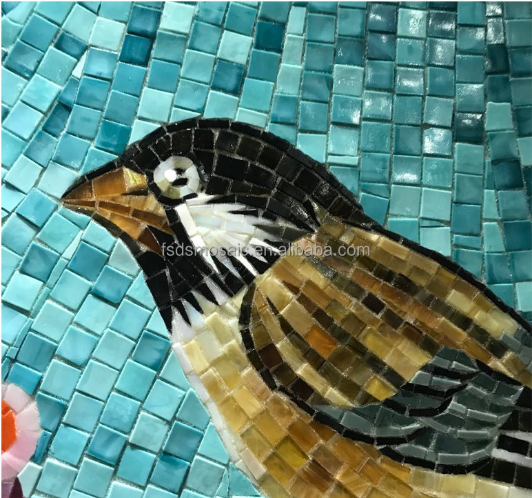 Tranh khảm thủ công họa tiết vẹt trang trí hành lang phòng khách - Daisan Store