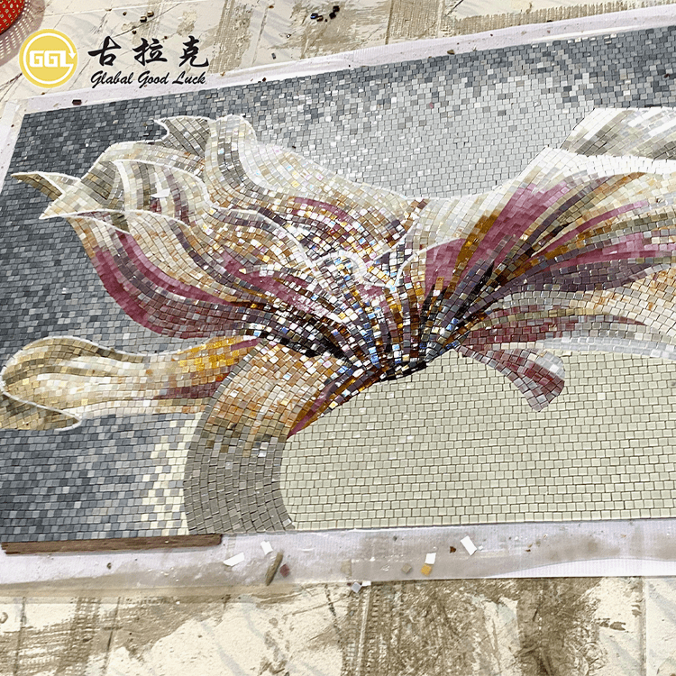 Tranh khảm treo tường thủ công bằng gạch kính 4mm - Daisan Store