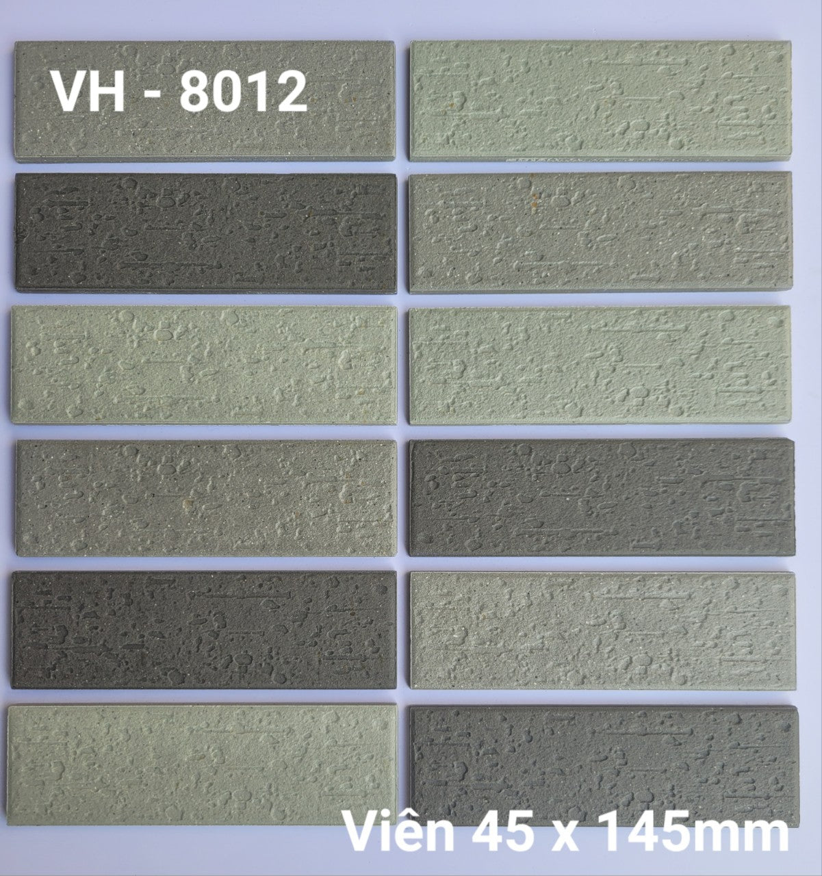 Gạch thẻ ngoại thất KT 45x145mm VH - 8012