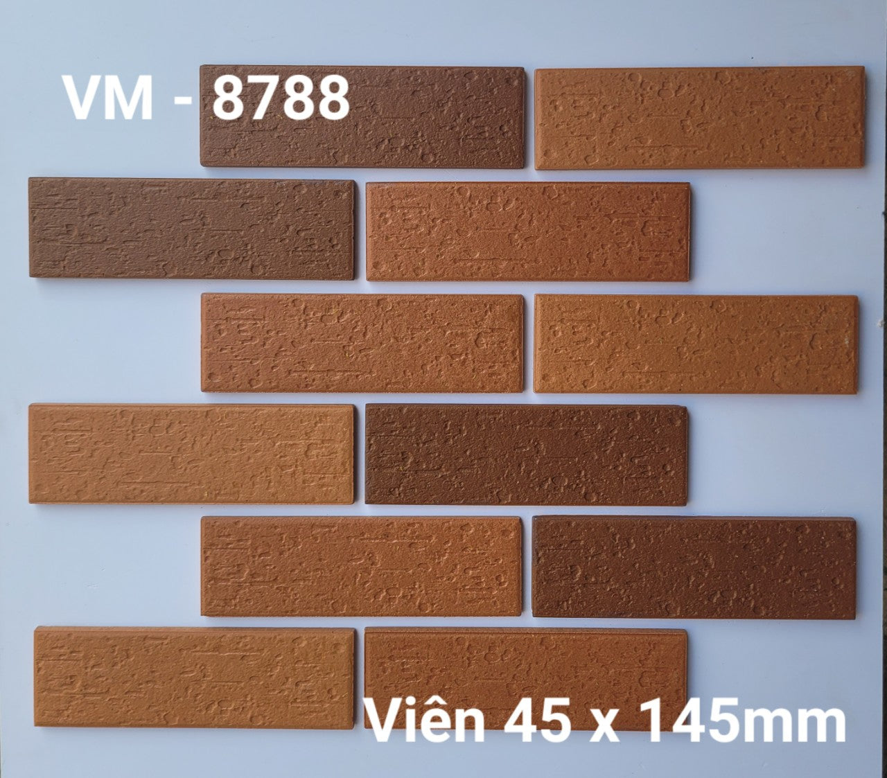 Gạch thẻ ngoại thất KT 45x145mm VM - 8788