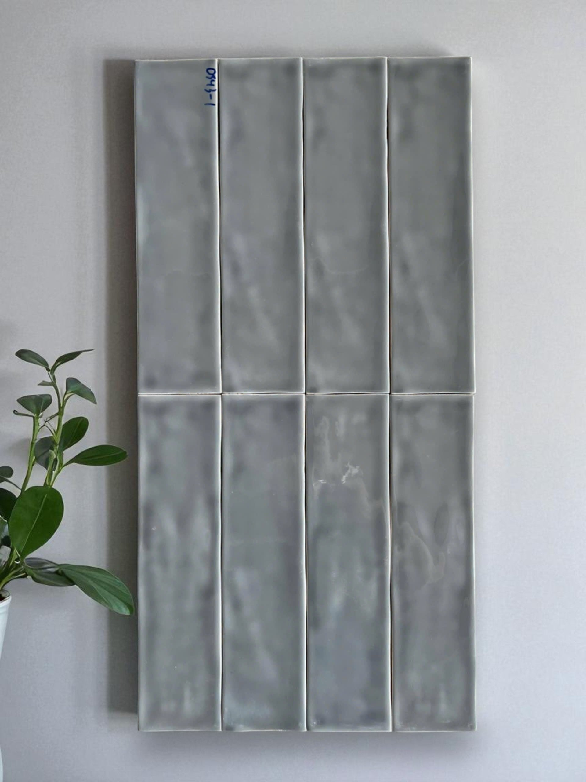 Gạch thẻ Việt Nam, Xám loang lượn bóng, KT 75*300 mm, 0378-0, Loại 1 (1 hộp/ 50 viên/ 1.125m2)