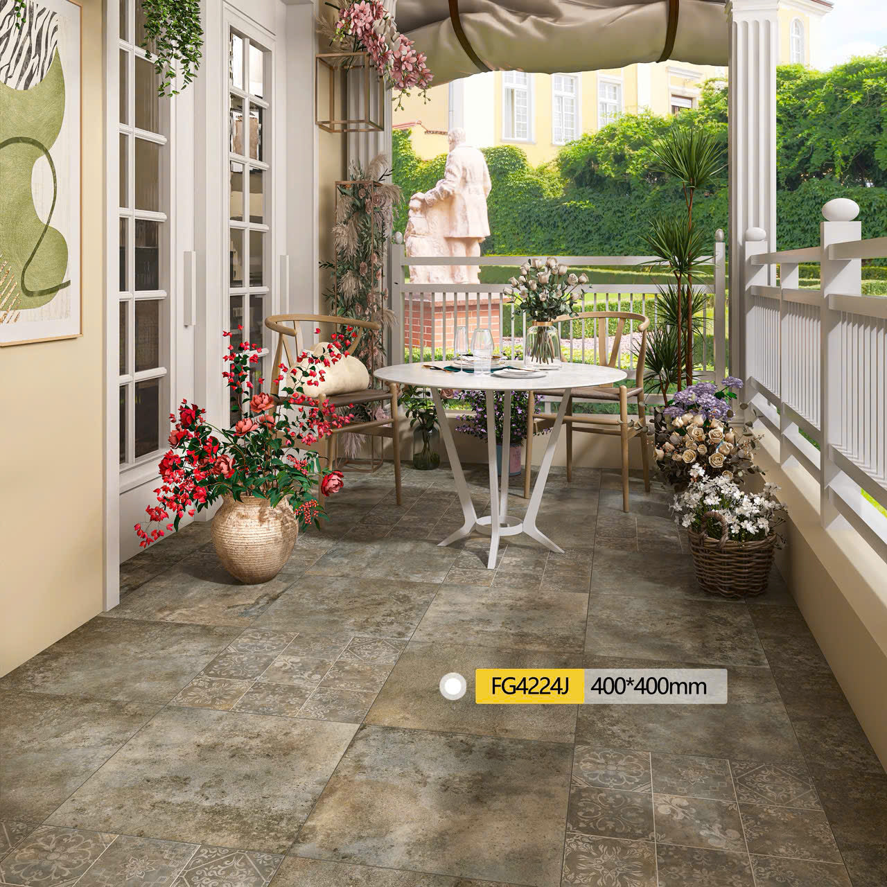 Gạch Bông KT 400x400mm mã FG4224J