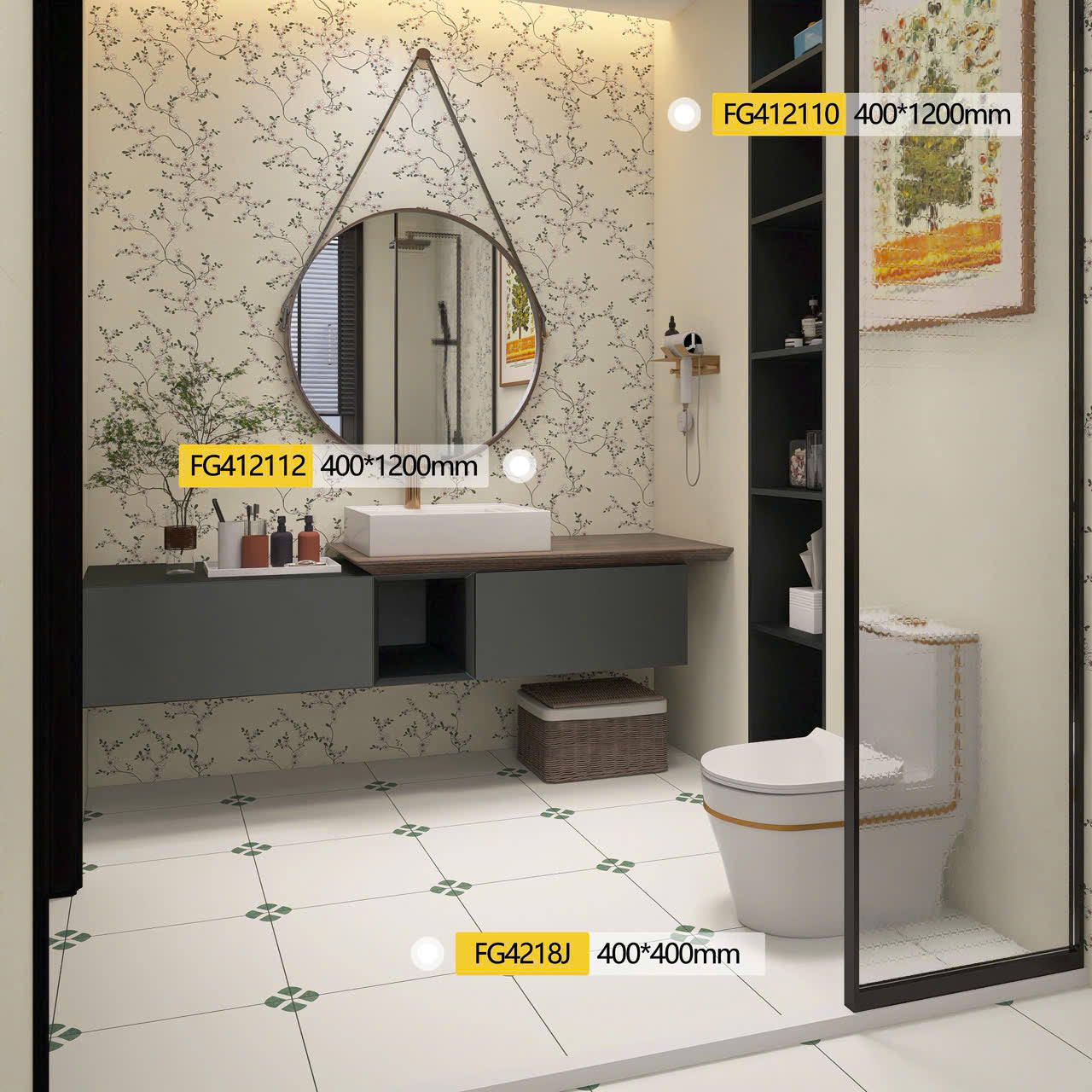 Gạch Bông KT 400x400 mã FG4218J