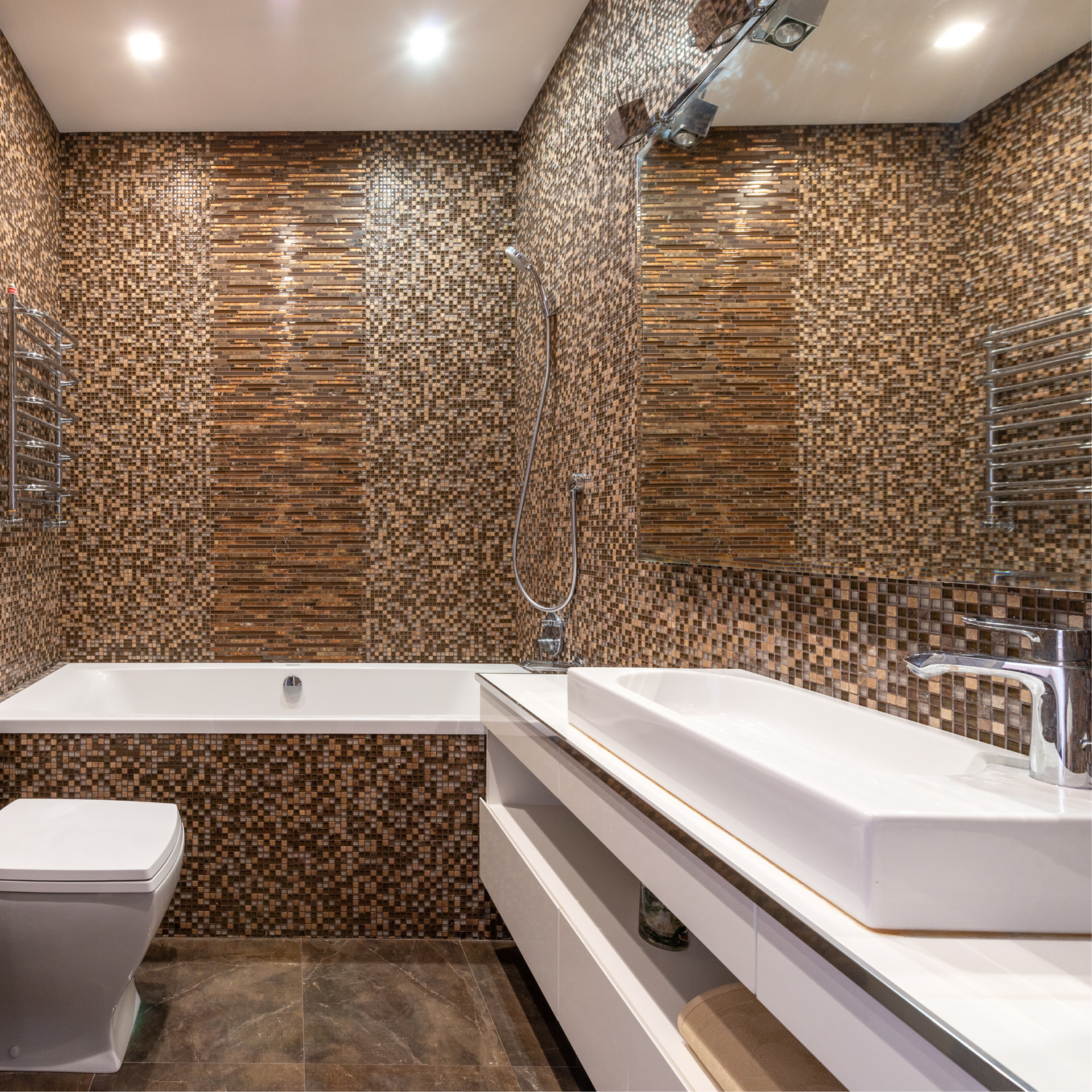 Gạch Mosaic - Thiết kế nhà tắm ấn tượng