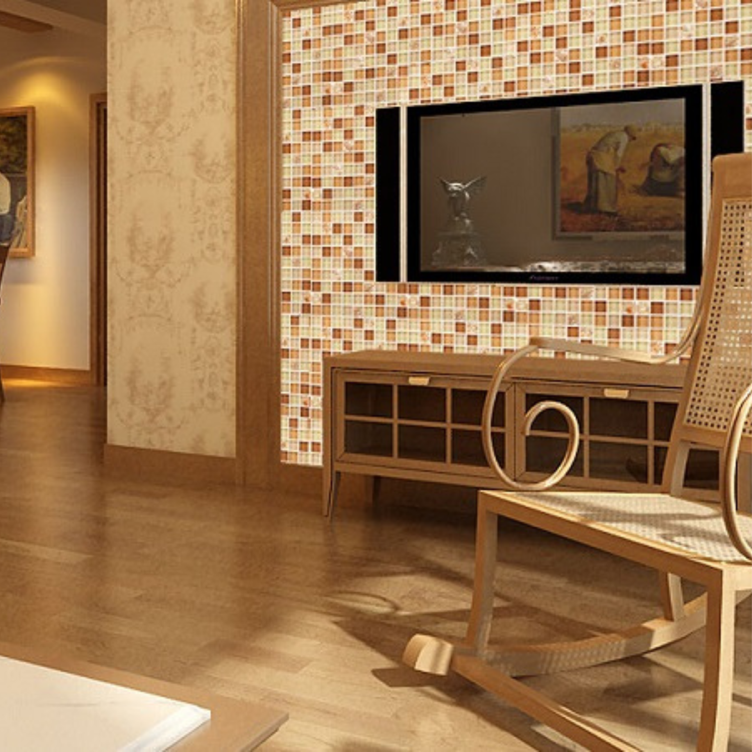 Những ý tưởng ốp tường điểm nhấn cho phòng khách hiện đại