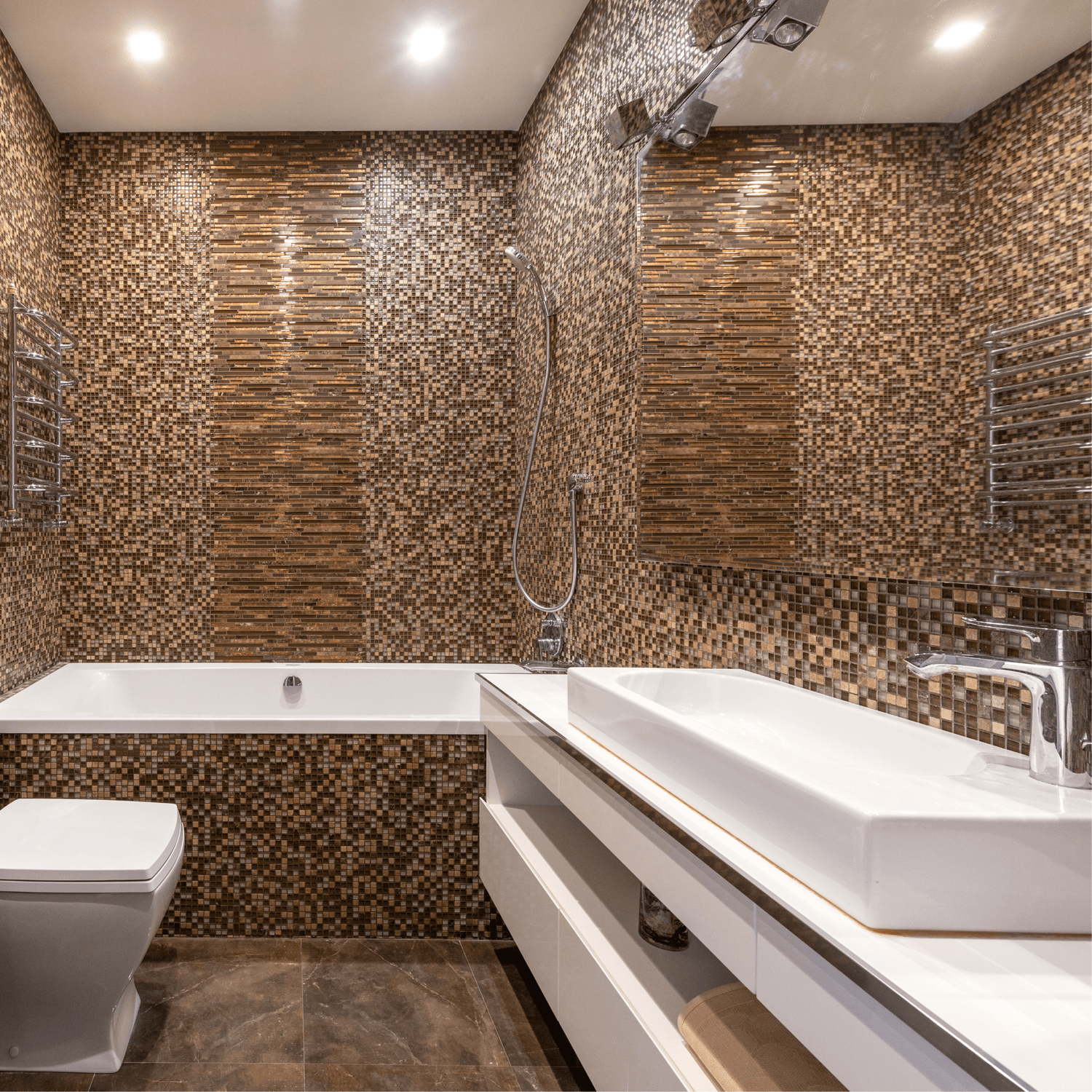 Gạch Mosaic - Thiết kế nhà tắm ấn tượng - Daisan Store