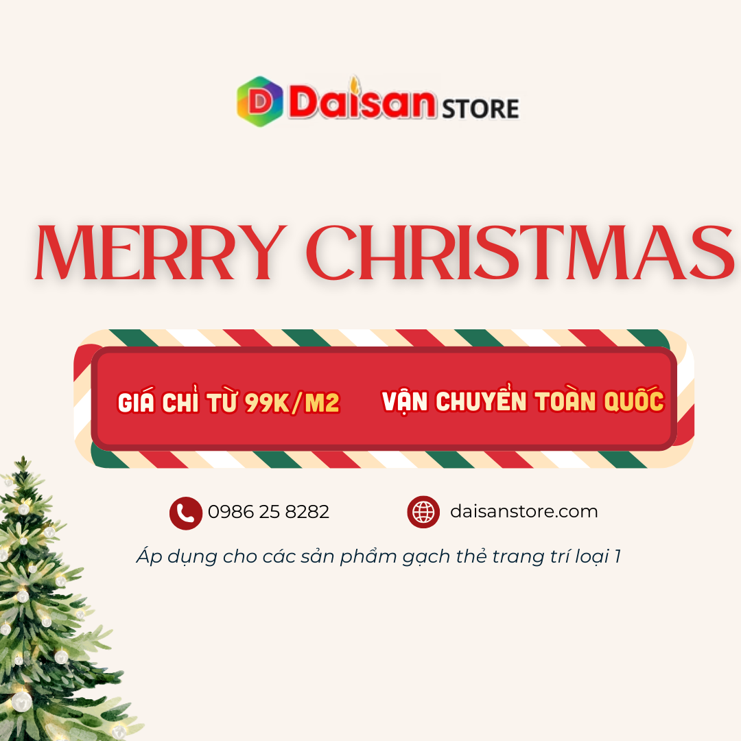 Giáng sinh an lành - Ưu đãi khi mua gạch trang trí giá chỉ từ 99k/m2