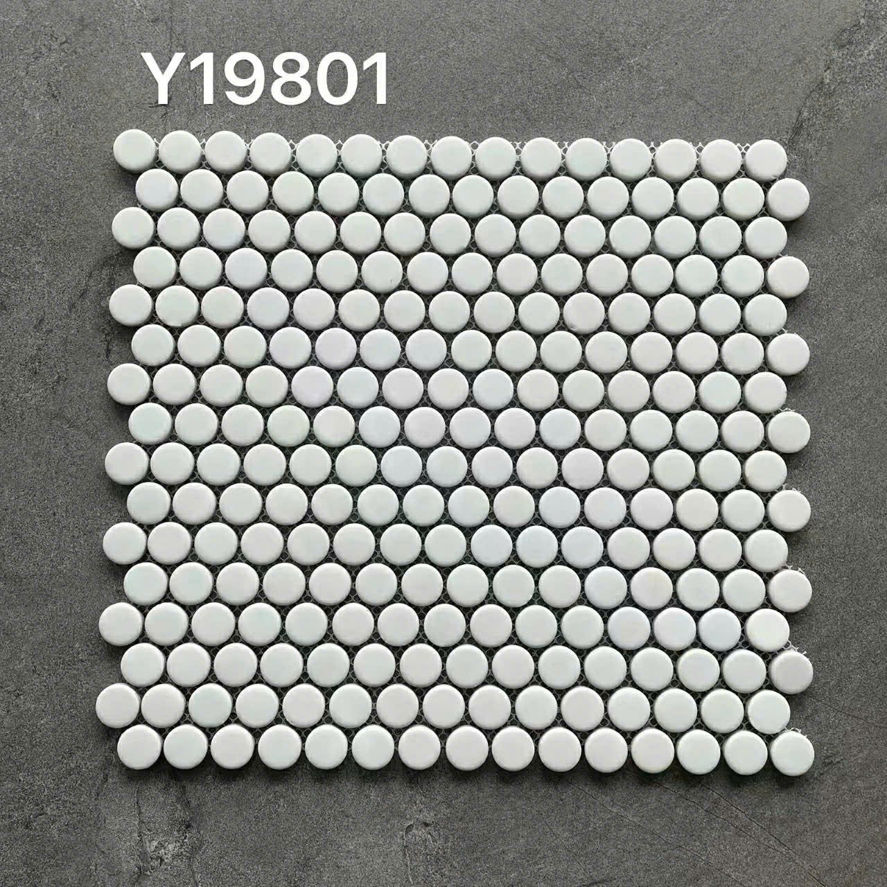 Gạch bi tròn trắng mờ  19*19mm 292*320mm