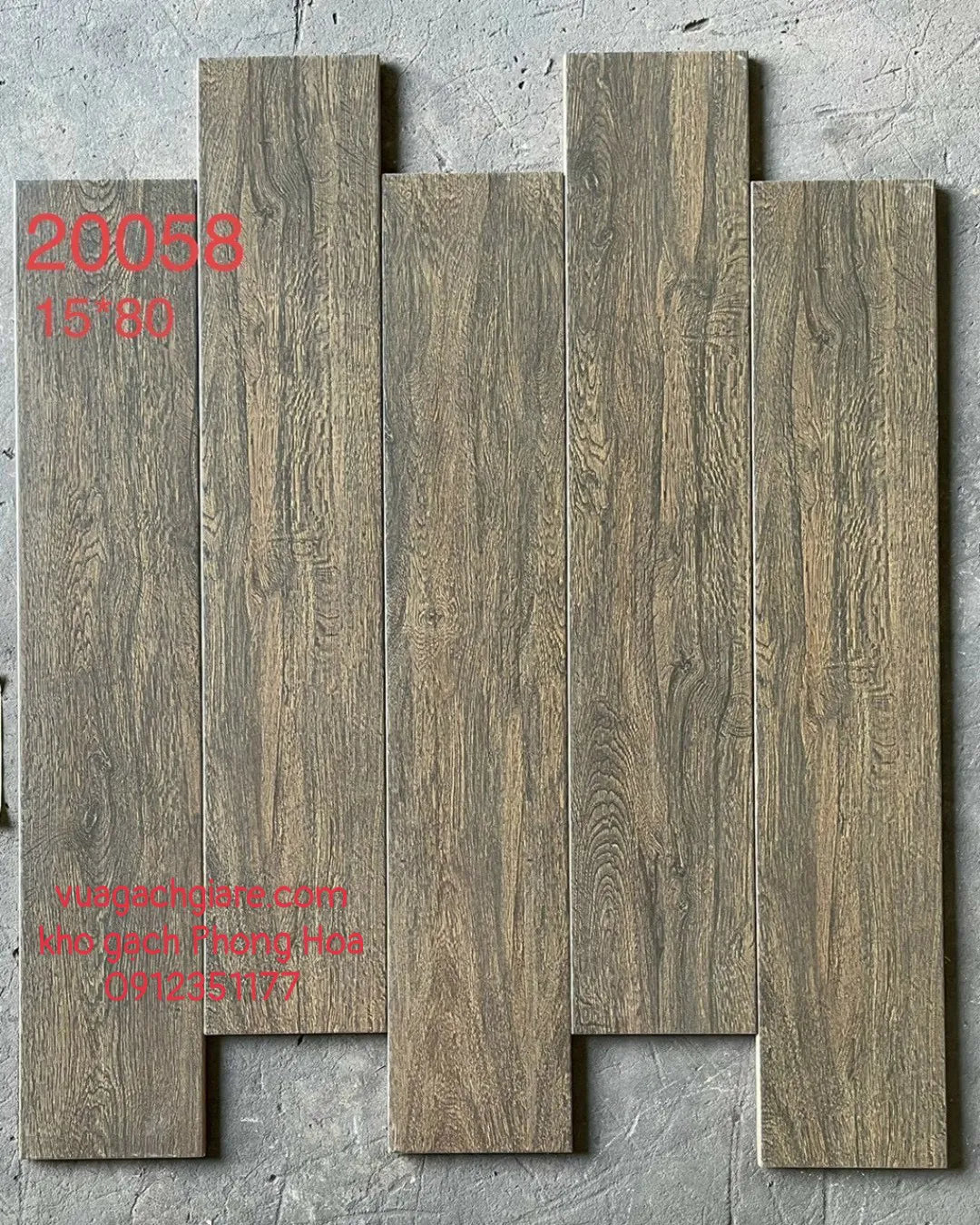 Gạch Vân Gỗ 15x80 màu nâu 20058 - 15085