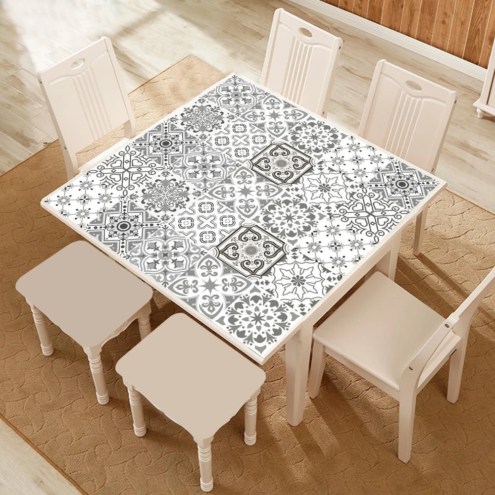 10 Miếng Dán Gạch Hoa Văn Cổ Điển Bề Mặt Mờ Chịu Mài Mòn - Daisan Store