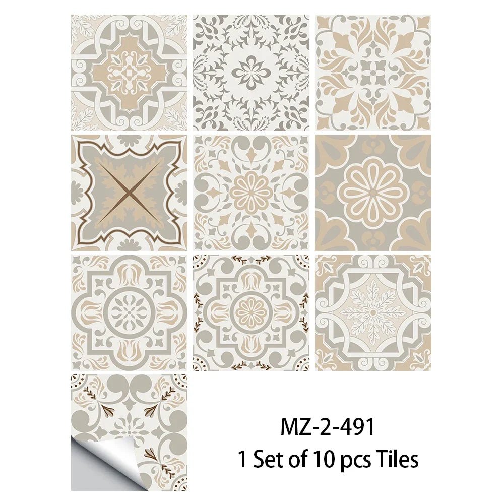 10 Miếng Dán Gạch Phong Cách Bồ Đào Nha Bếp Ốp Tường - Daisan Store