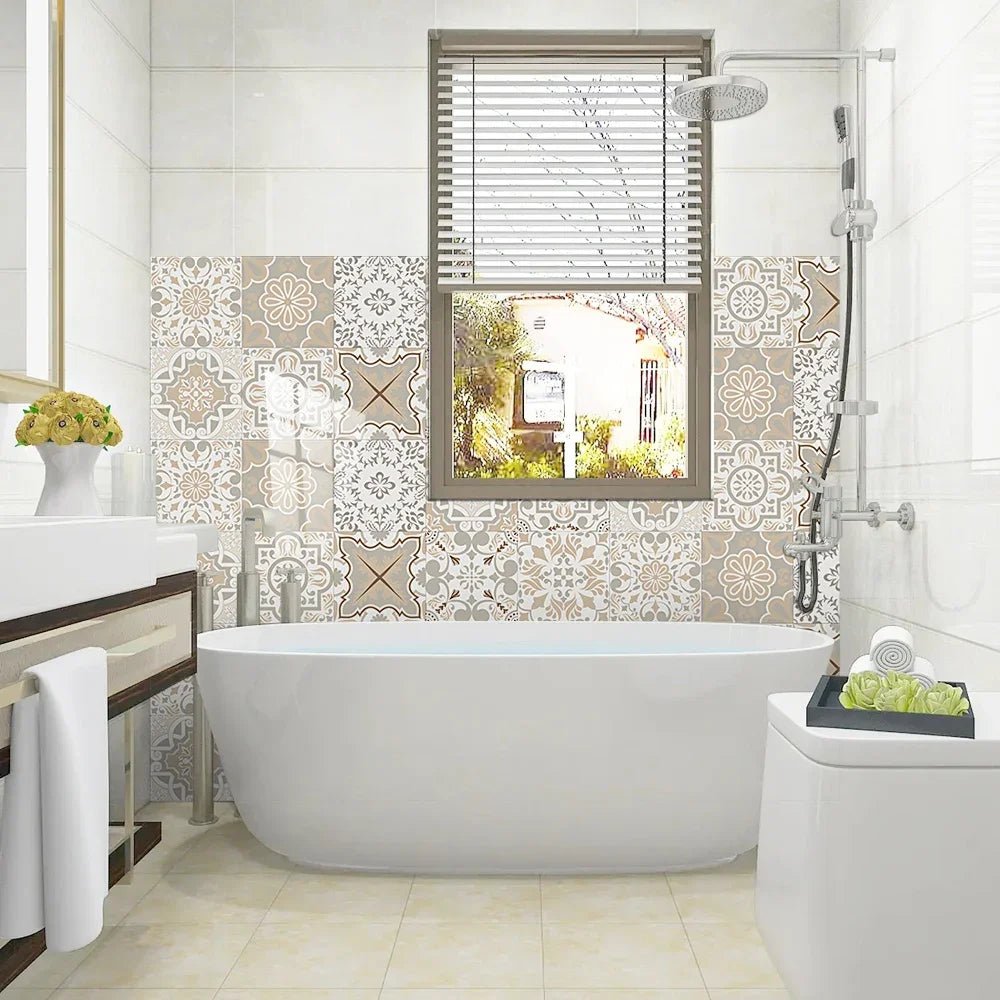 10 Miếng Dán Gạch Phong Cách Bồ Đào Nha Bếp Ốp Tường - Daisan Store