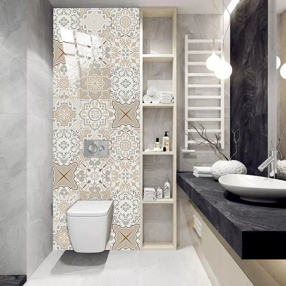 10 Miếng Dán Gạch Phong Cách Bồ Đào Nha Bếp Ốp Tường - Daisan Store