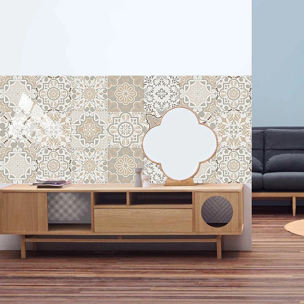 10 Miếng Dán Gạch Phong Cách Bồ Đào Nha Bếp Ốp Tường - Daisan Store