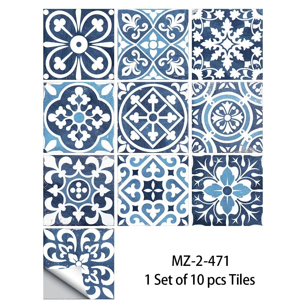 10 Miếng Dán Gạch Phong Cách Mexico Ốp Bếp Chống Dầu Bóng - Daisan Store