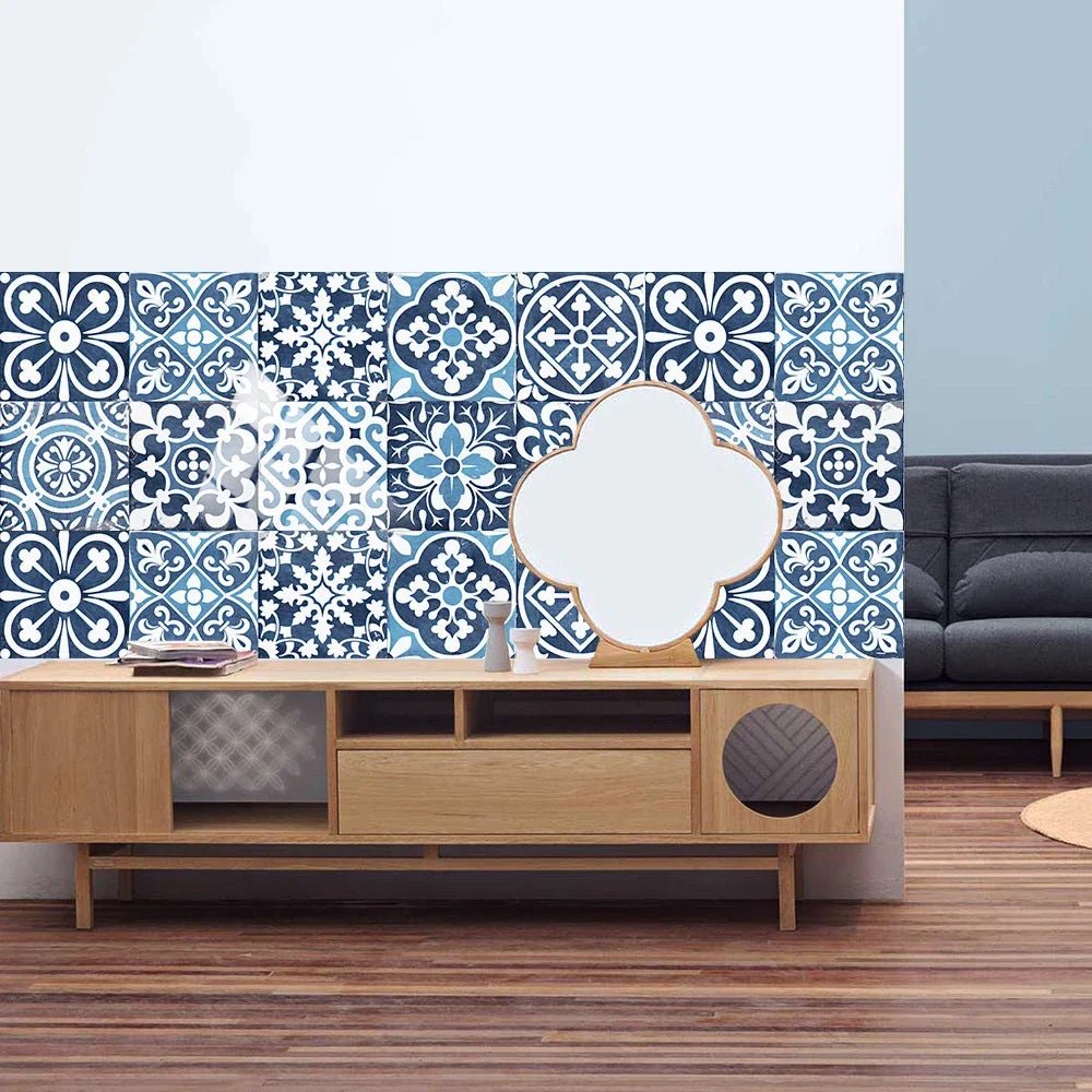 10 Miếng Dán Gạch Phong Cách Mexico Ốp Bếp Chống Dầu Bóng - Daisan Store