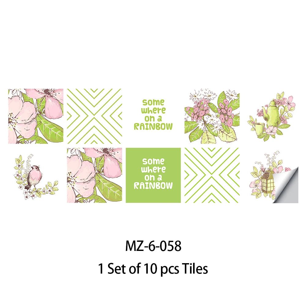 10 Miếng Dán Tường Nhám Màu Xanh Dương Xám Dán Gạch Sàn - Daisan Store