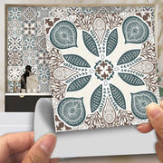 10 Miếng Dán Tường Nhám Màu Xanh Dương Xám Dán Gạch Sàn - Daisan Store