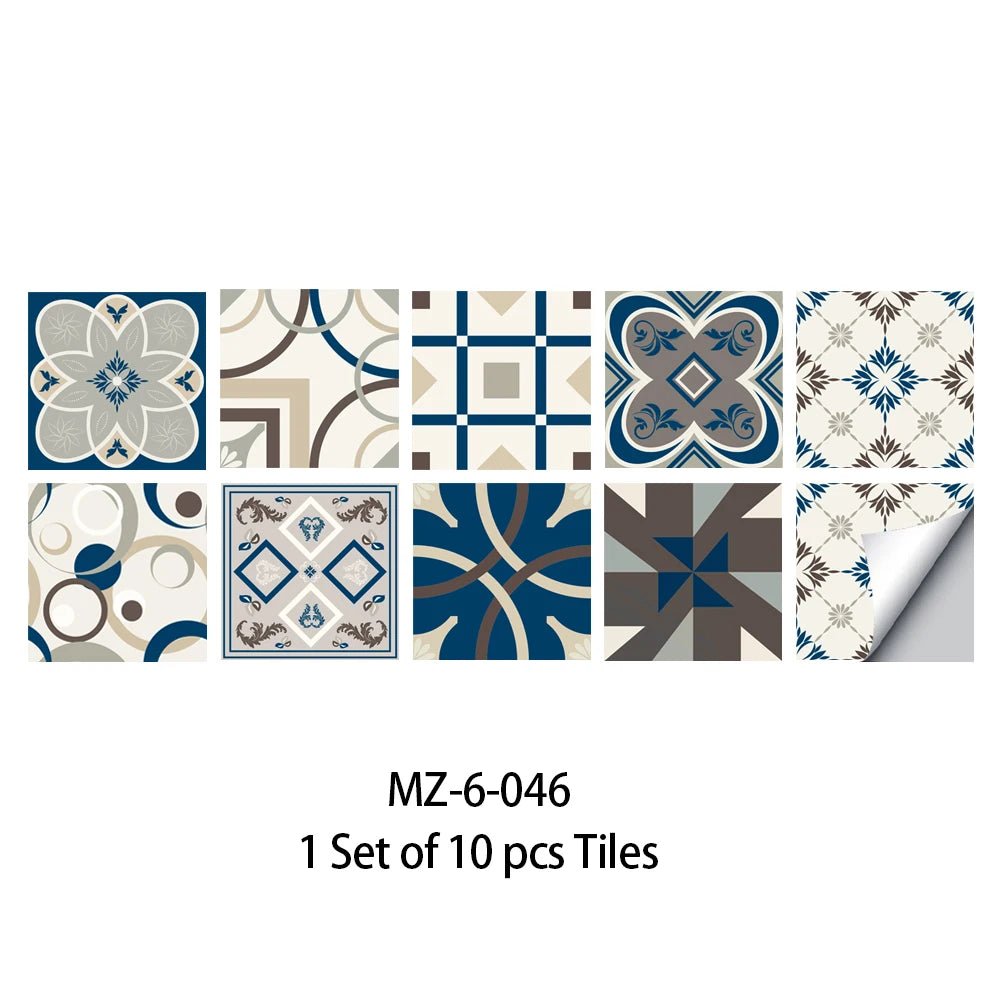 10 Miếng Dán Tường Nhám Màu Xanh Dương Xám Dán Gạch Sàn - Daisan Store