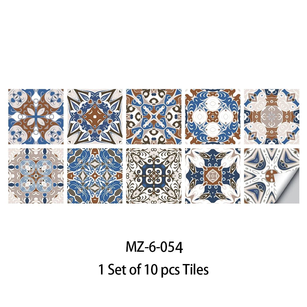 10 Miếng Dán Tường Nhám Màu Xanh Dương Xám Dán Gạch Sàn - Daisan Store