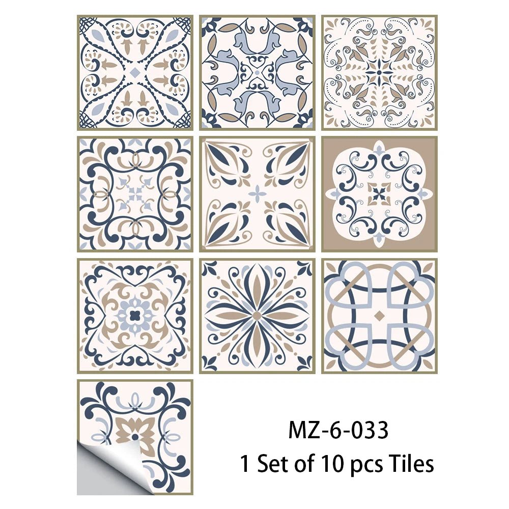 10 Miếng Dán Tường Nhám Màu Xanh Dương Xám Dán Gạch Sàn - Daisan Store