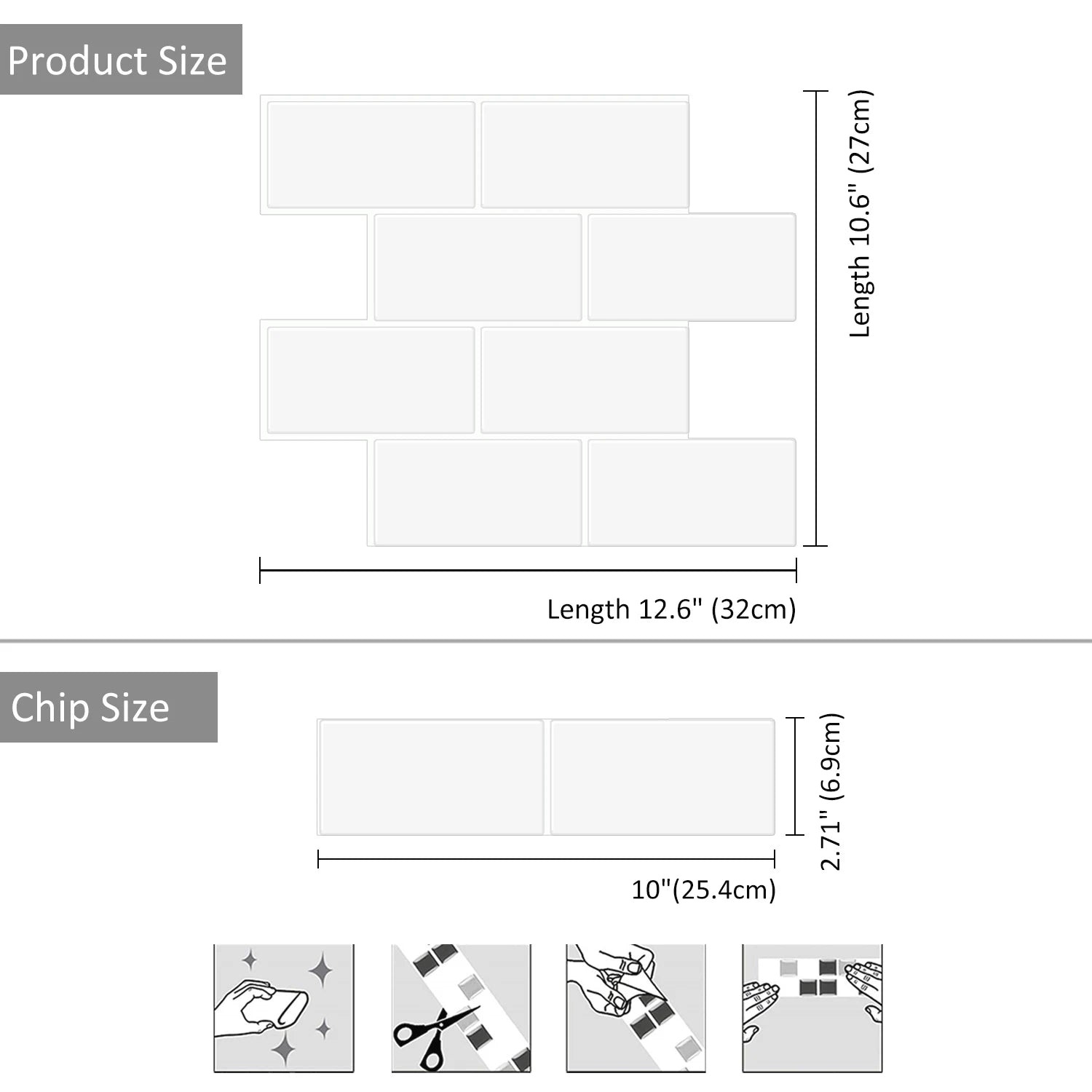 10 Tấm Decal Dán Tường Giả Gạch Chống Nước Nhà Bếp - Daisan Store