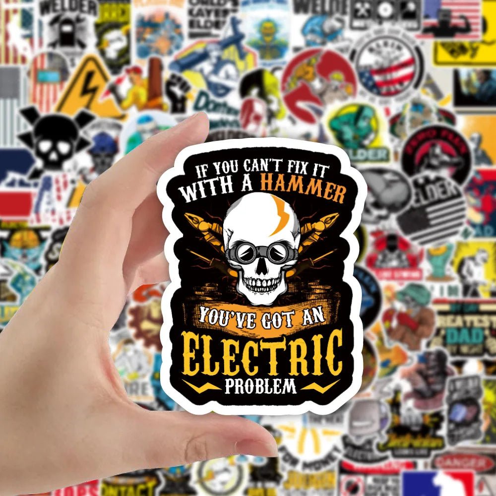 100 Miếng Dán PVC Chống Thấm Welder Tường Xe Máy Graffiti - Daisan Store