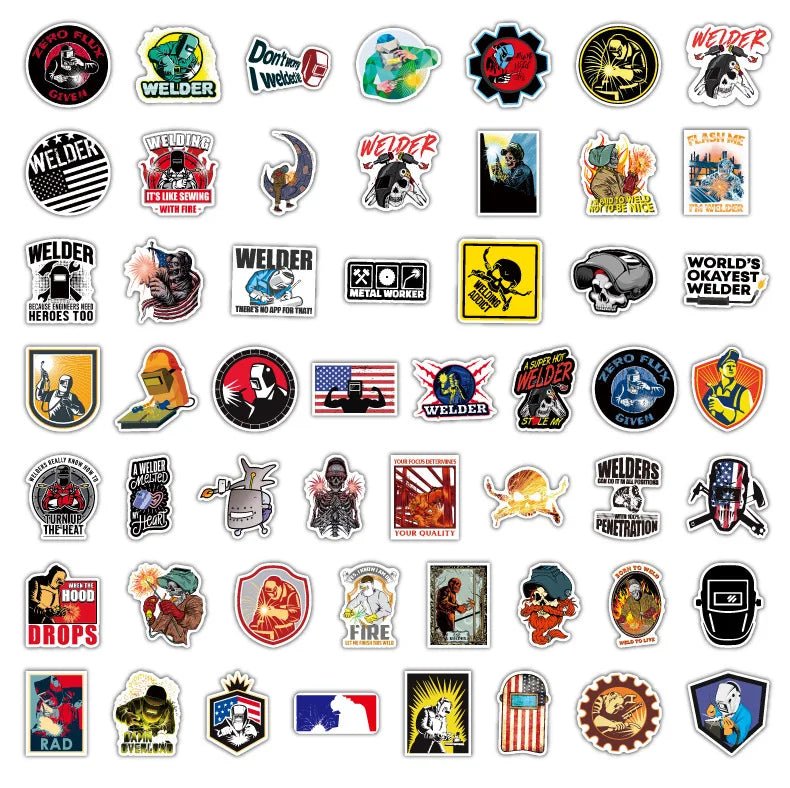 100 Miếng Dán PVC Chống Thấm Welder Tường Xe Máy Graffiti - Daisan Store