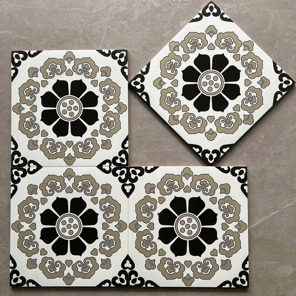 Gạch men ceramic chất lượng cao 600x1200 mm họa tiết hình học cổ điển