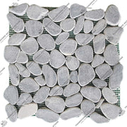 Modern Grey Pebble Natural Stone Mosaic Floor Tile Black Decorative Pattern for Interior Walls for Kitchen Living Room Villas