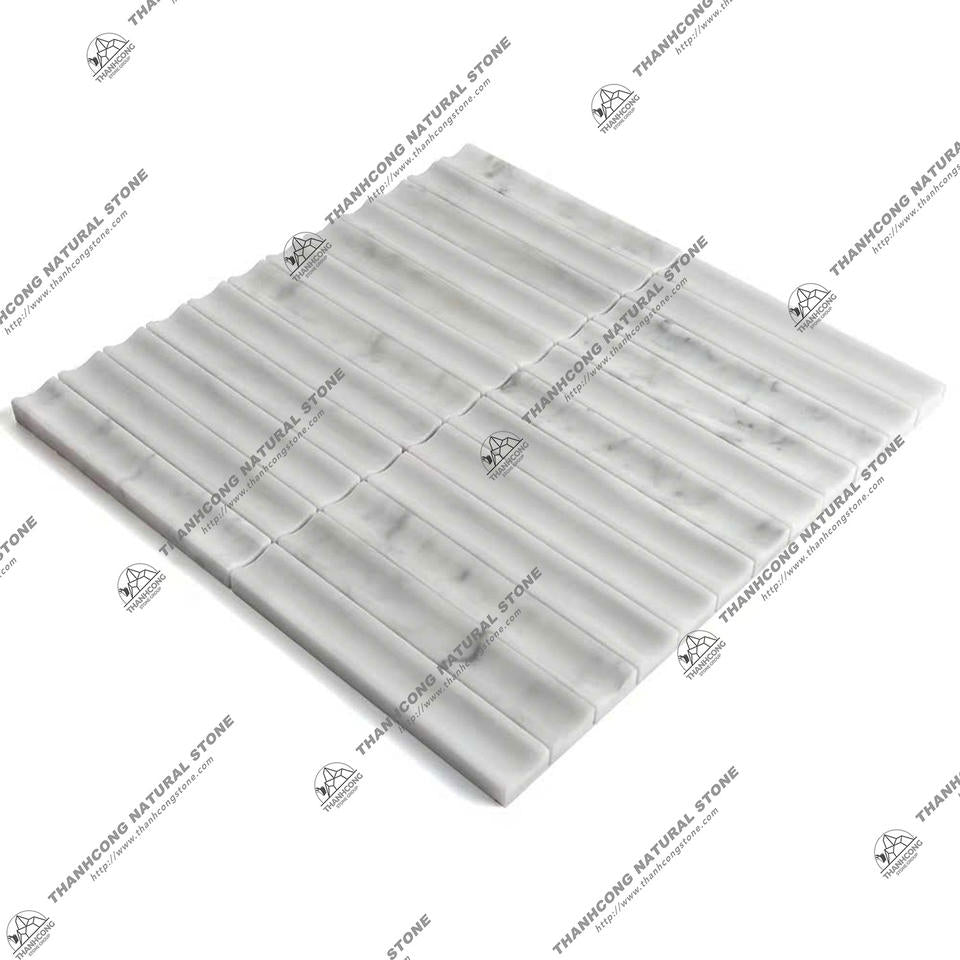 Modern White Color Mosaic Decorative Wall Tiles 8-10mm Rectangle Tiles for Kitchen Living Room Hotel Villa Interior Walls