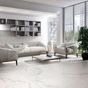 Gạch Ốp Tường 3D Giả Đá Cẩm Thạch Calacatta Vàng Kích Thước Lớn 60x60 Cho Phòng Khách