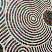 Tấm ghép mosaic kính màu cắt thủ công theo yêu cầu, hoa văn nghệ thuật cho thiết kế sàn hiện đại