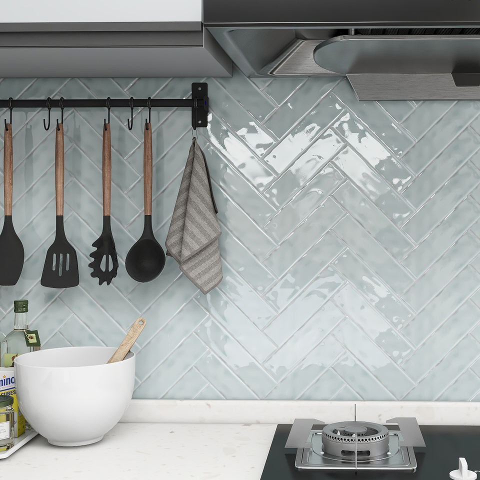 Gạch ốp tường và lát sàn gạch men 3D Backsplash 50x200mm cho phòng tắm / phòng tắm vòi sen / nhà bếp của Nhà máy Trung Quốc