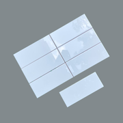 Gạch thẻ Việt Nam trắng bóng phẳng KT 100x250mm loại 1 mã STA10250