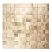 Gạch ốp tường Mosaic kim loại nhôm tự dán hình vuông màu vàng dễ lắp đặt