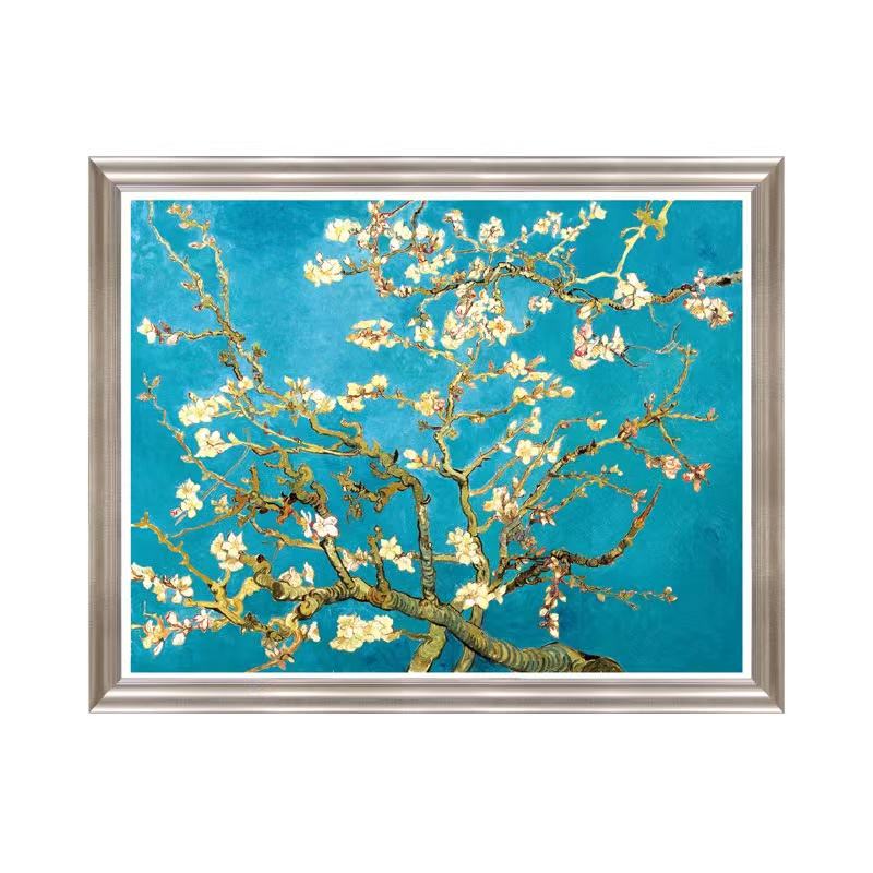 Tranh tường gốm sứ trang trí nung nhiệt độ cao, phong cách tranh sơn dầu Van Gogh Châu Âu