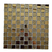 Gạch Mosaic Thủy Tinh Kim Cương Vàng 3D Vuông Phổ Biến