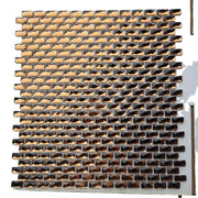 Gạch kính mosaic pha lê vàng óng Gạch mosaic kính gương màu vàng Giá xuất xưởng