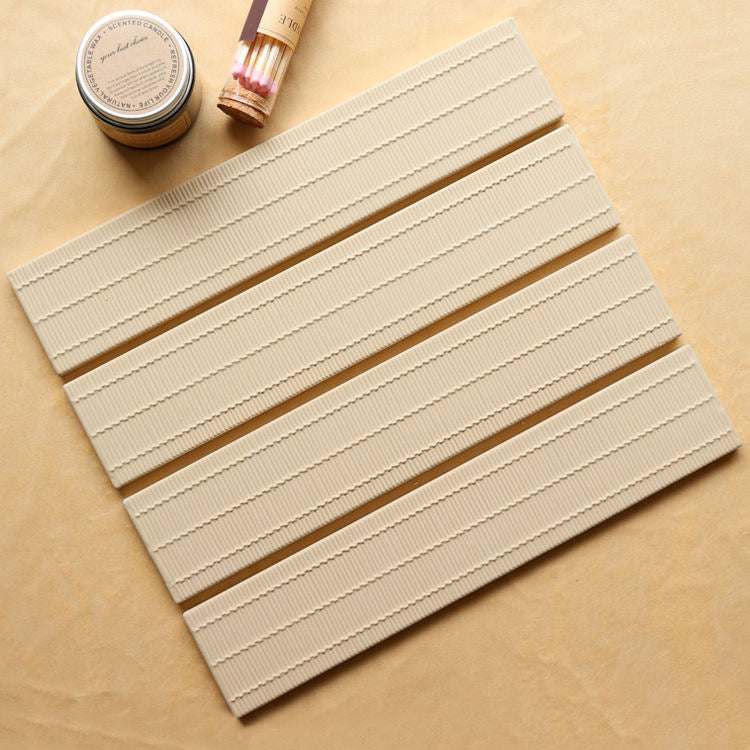 Gạch thẻ ceramic thủ công vân gạch Sơn Đông 65 x 315 mm màu be thiết kế mới