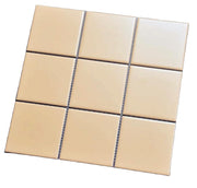 Gạch Mosaic Sứ Tráng Men Màu Đất Mờ Gắn Lưới 10x10 Ốp Tường Trang Trí Trong Nhà 300x300mm