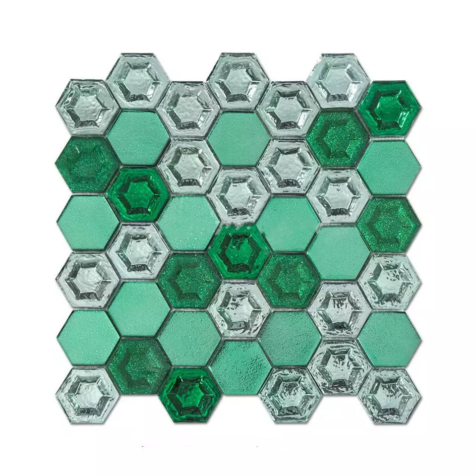 Gạch Mosaic ốp tường nội thất chất lượng cao, tùy chỉnh nhà máy, Gạch nghệ thuật gốm sứ thủ công, Mosaic kính dùng cho tường phòng tắm