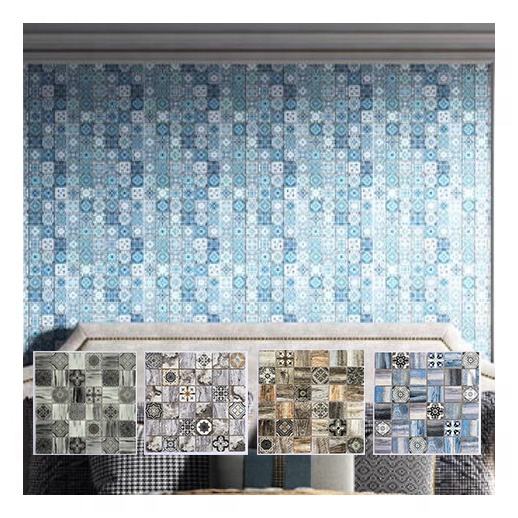 Gạch Mosaic Thủy Tinh Hình Hoa Inkject Kích Thước Nhỏ Pha Màu Cổ Điển Dùng Cho Tường Phòng Tắm Và Ốp Bếp