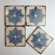 Gạch vẽ tay hoạ tiết hoa 10x10cm phong cách vintage nghệ thuật trang trí biệt thự