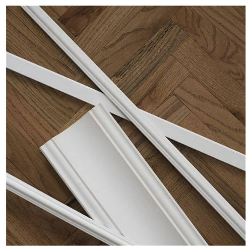 Phào Chỉ Trang Trí Dạng Khung Bằng PU Nguyên Sinh 100% Màu Trắng Dùng Cho Tường, Cửa, Sàn Nhà Nội Thất Với Phong Cách Thiết Kế Hiện Đại