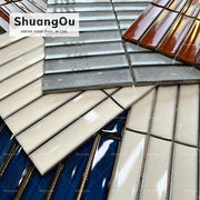 Gạch Mosaic Dải Đá Cẩm Thạch Xanh Tráng Men & Gốm Sứ Kiểu Kitkat Ốp Tường Bếp/Phòng Tắm – Hàng Bán Chạy Nhất