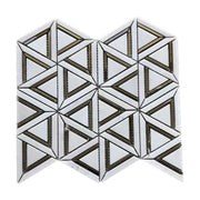 Gạch Mosaic Kim Loại Phay Xước Trắng Pha Lê Tùy Chỉnh OEM