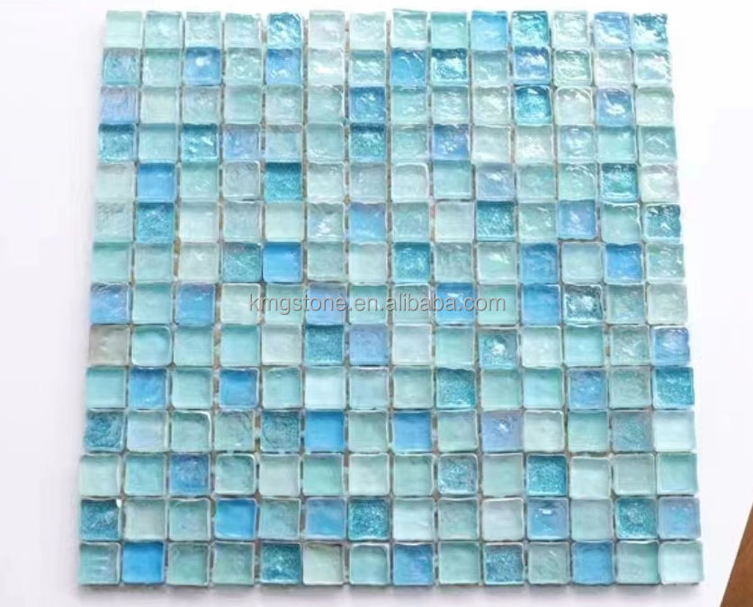 Gạch Mosaic Kính Xanh Hồ Bơi và Đá Cẩm Thạch Trang Trí Nhà